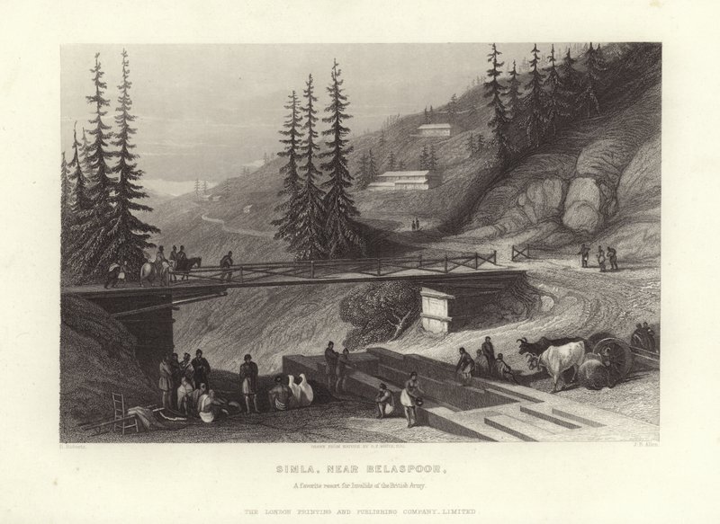Simla, niedaleko Belaspoor autorstwa David Roberts