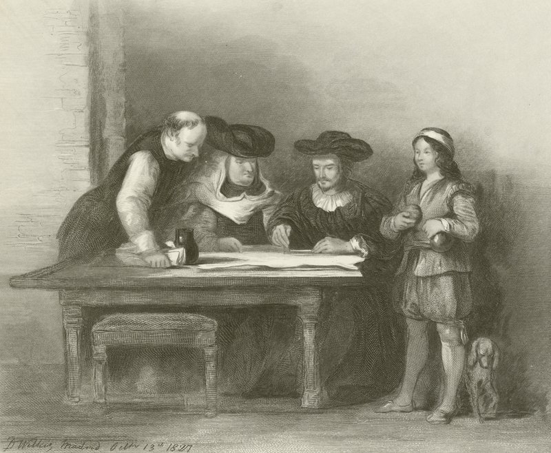 Kolumb w klasztorze La Rabida autorstwa David Wilkie