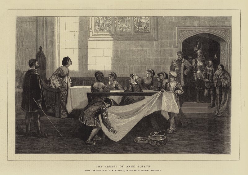 Aresztowanie Anny Boleyn autorstwa David Wilkie