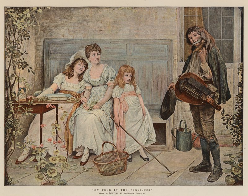 W trasie po prowincjach (chromolitho) autorstwa Delapoer Downing