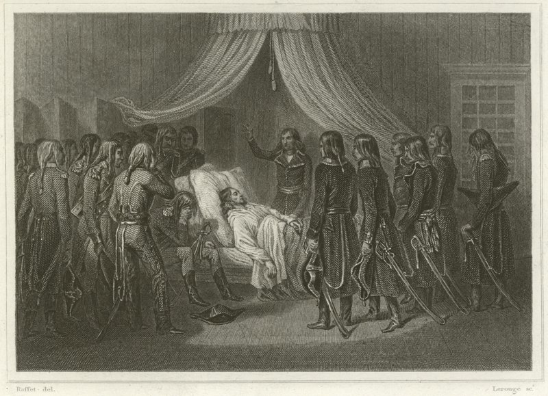 Śmierć generała Hoche autorstwa Denis Auguste Marie Raffet