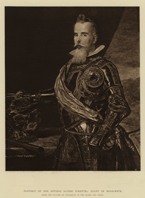 Portret Don Antonio Alonso Pimentela, hrabiego Benavente autorstwa Diego Velázquez