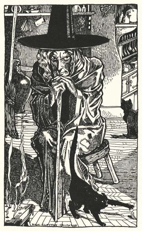 Sama wiedźma (rycina) autorstwa Dion Clayton Calthrop
