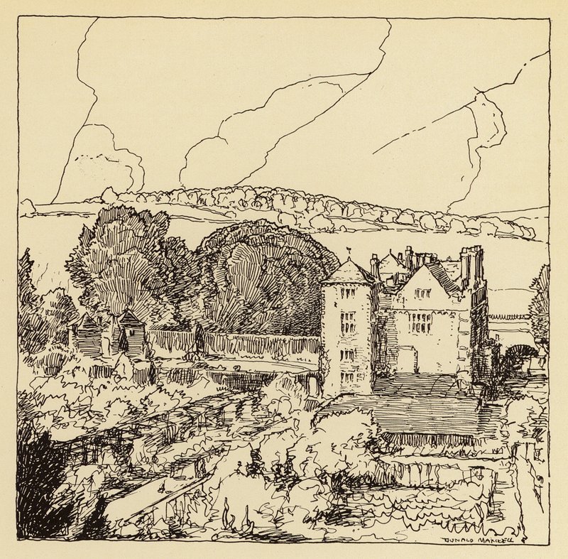 Cranborne Manor House (litografia) autorstwa Donald (after) Maxwell