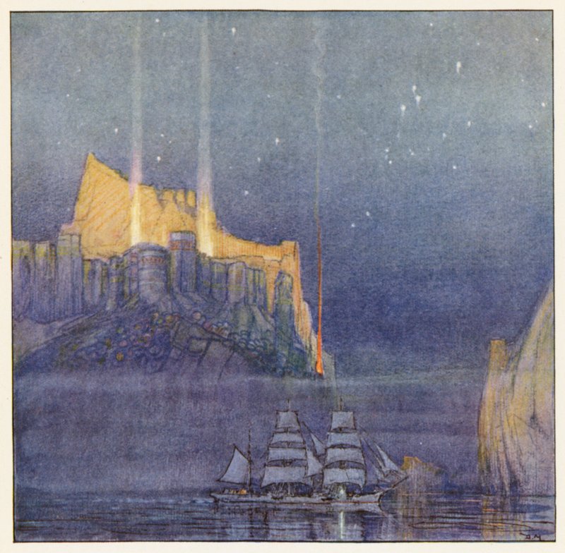 Rudyard Kipling: The Merchantmen (kolorowa litografia) autorstwa Donald (after) Maxwell