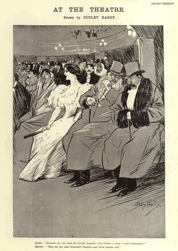 Reklama, Pastylki Geraudela autorstwa Dudley Hardy