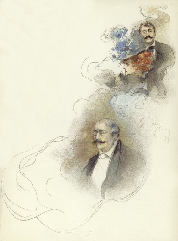 Postacie na kolacji Savoy autorstwa Dudley Hardy