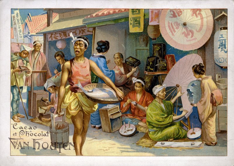 Azjatycka scena rynkowa autorstwa Dutch School