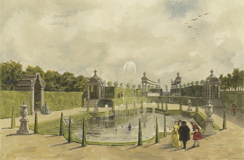 Ogród willi, początek XVIII w. autorstwa Dutch School