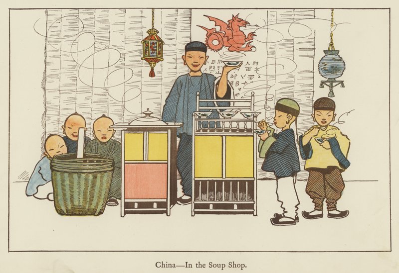Chiny, w sklepie z zupami autorstwa Edith Farmiloe