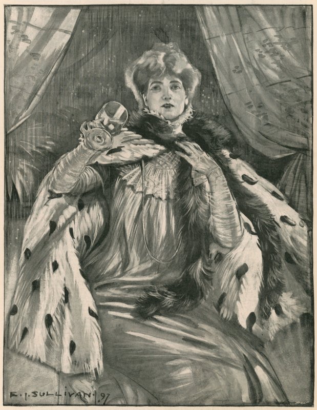 Sarah Bernhardt autorstwa Edmund Joseph Sullivan