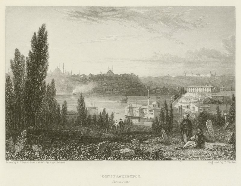 Konstantynopol, z Pera autorstwa Edmund Thomas Parris