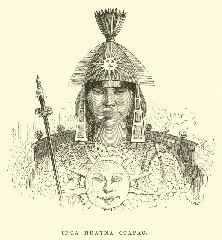 Inków Huayna Capac autorstwa Edouard Riou