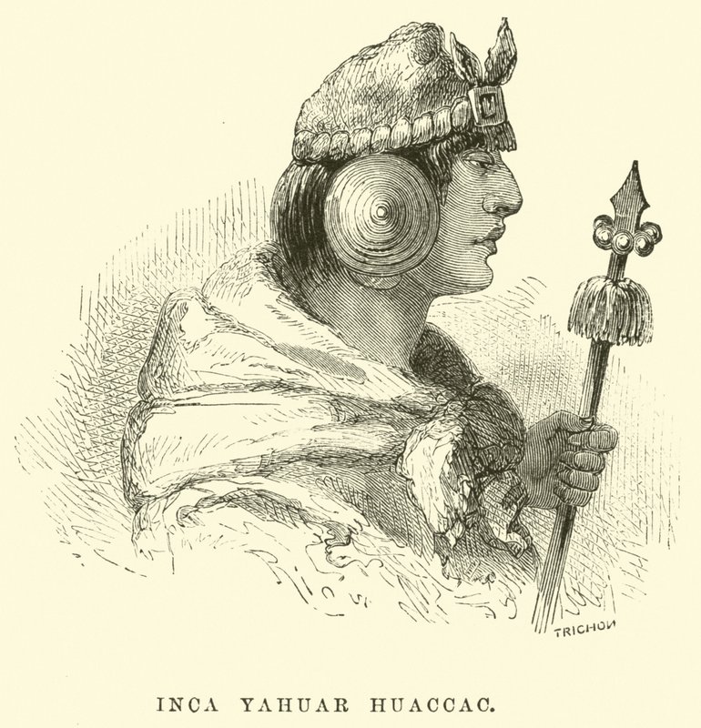 Inków Yahuar Huaccac autorstwa Edouard Riou