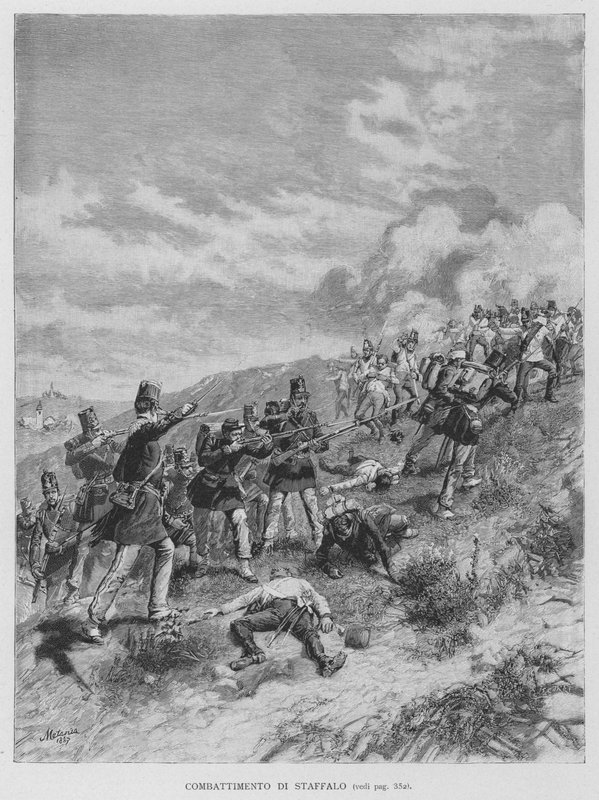 Combattimento Di Staffalo (grafika) autorstwa Edouardo Matania