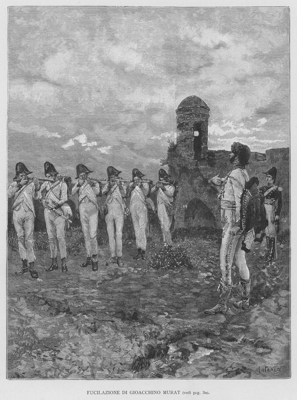 Strzelanie do Joachima Murata (grafika) autorstwa Edouardo Matania