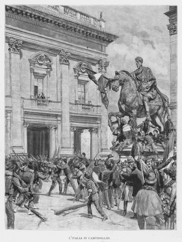 Włochy w Campidoglio (grawerowanie) autorstwa Edouardo Matania