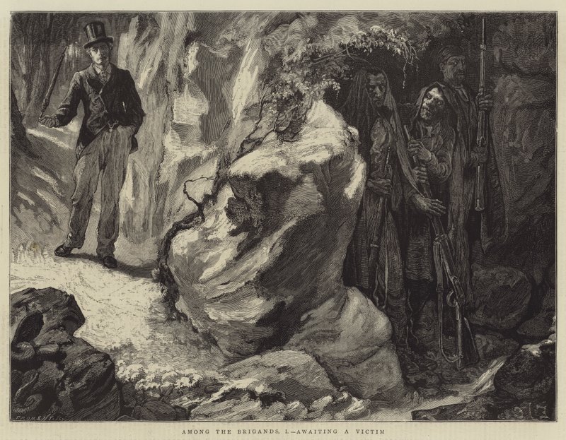 Wśród zbójców czekam na ofiarę… autorstwa Edward John Gregory