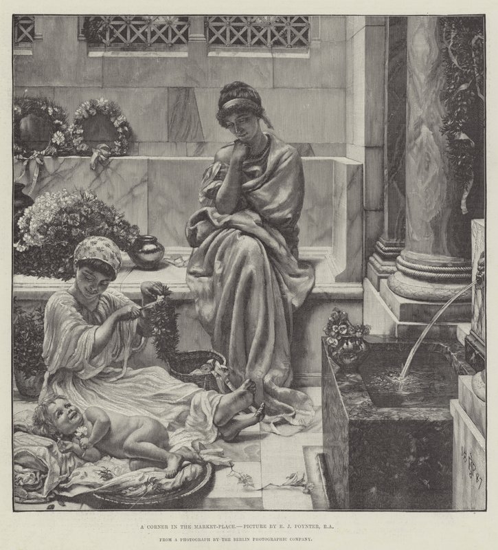 Zakątek na rynku autorstwa Edward John Poynter