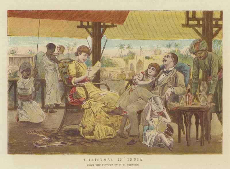 Boże Narodzenie w Indiach (chromolitho) autorstwa Edward Killingworth Johnson