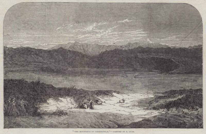 Góry Termopilami autorstwa Edward Lear