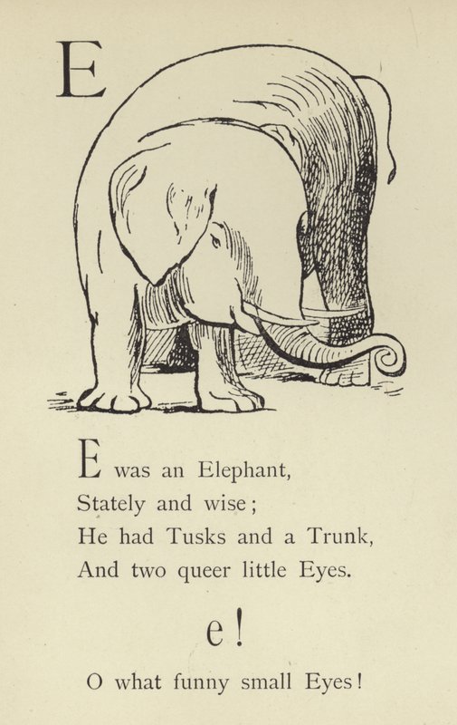 Litera E autorstwa Edward Lear