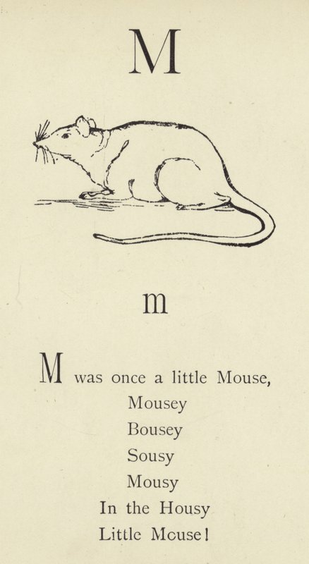 Litera M autorstwa Edward Lear