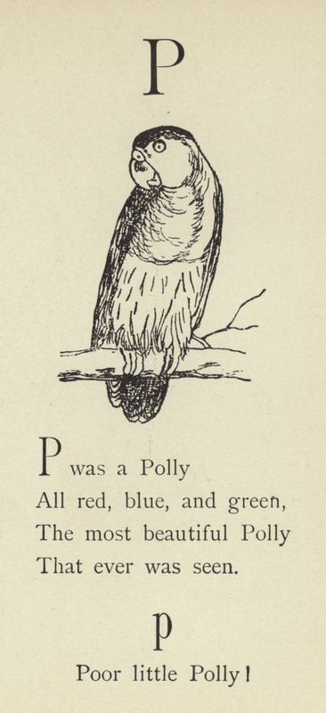 Litera P autorstwa Edward Lear
