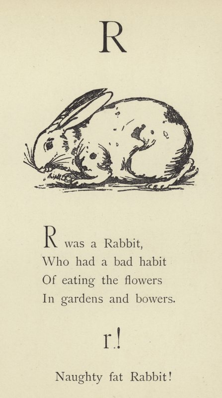 Litera R autorstwa Edward Lear