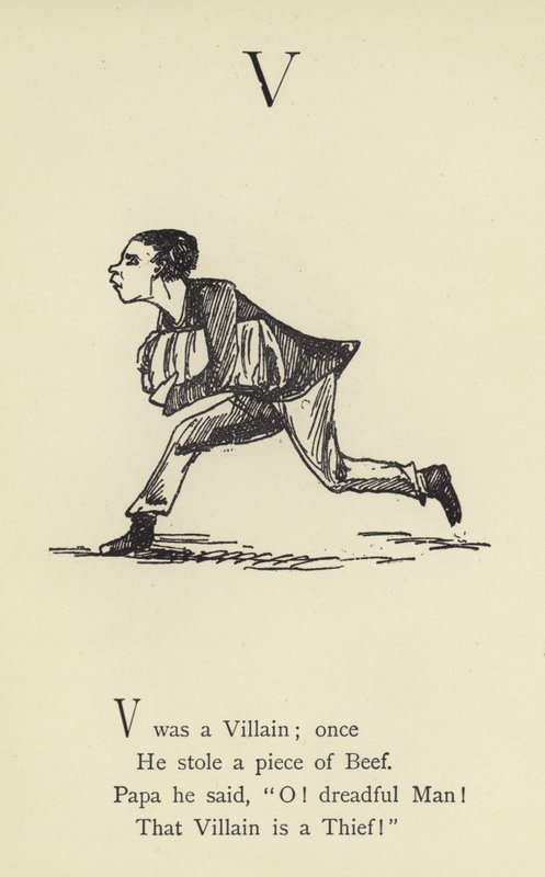 Litera V autorstwa Edward Lear