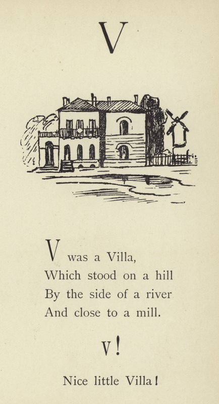 Litera V autorstwa Edward Lear