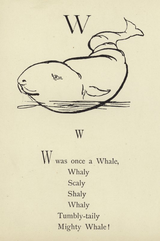 Litera W autorstwa Edward Lear