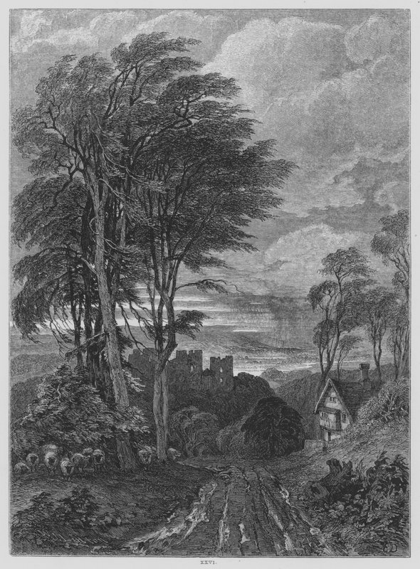 John Milton, Il Penseroso (grafika) autorstwa Edward (after) Duncan