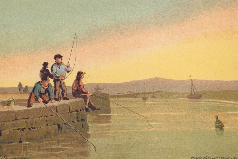 Molo w Berwick (kolorowa litografia) autorstwa Edward (after) Duncan