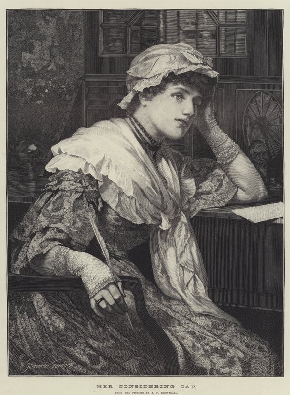 Jej rozważająca czapka autorstwa Edward Frederick Brewtnall
