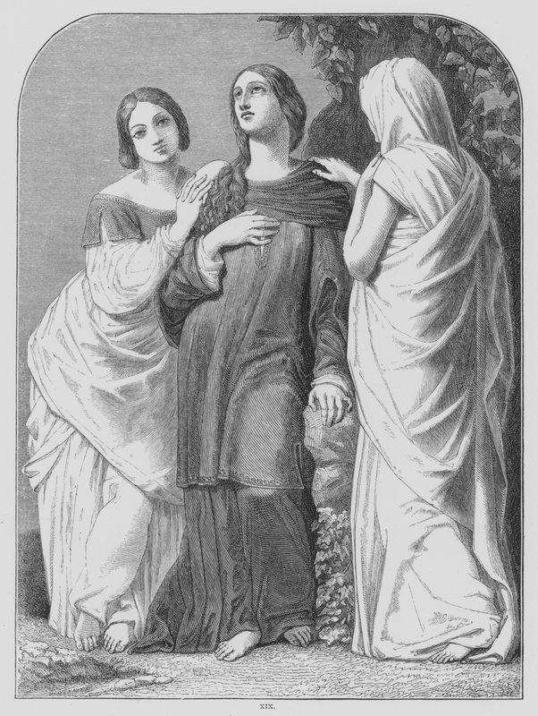 John Milton, Zamyślony (grafika) autorstwa Edward Henry (after) Wehnert