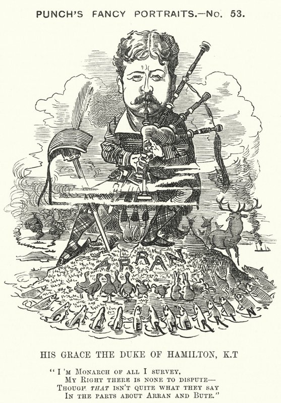 Karykatura: William Douglas Hamilton autorstwa Edward Linley (after) Sambourne