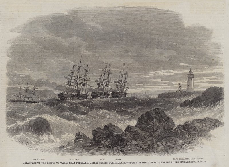 Wyjazd księcia Walii z Portland w Stanach Zjednoczonych do Anglii autorstwa Edwin Weedon