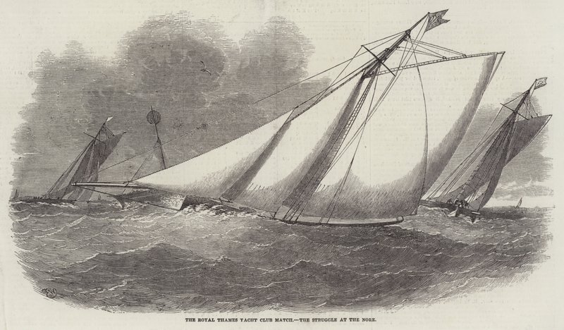 Mecz Royal Thames Yacht Club, walka pod Nore autorstwa Edwin Weedon