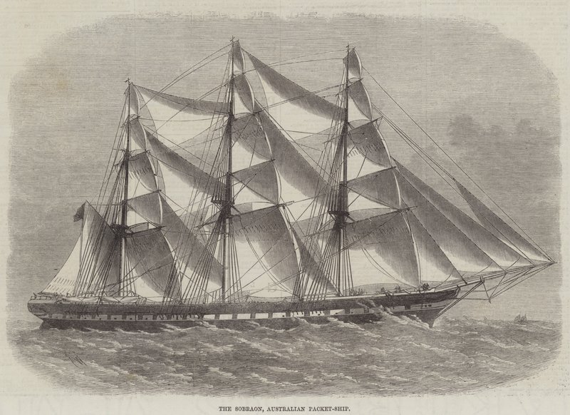 The Sobraon, australijski Packet-Ship autorstwa Edwin Weedon