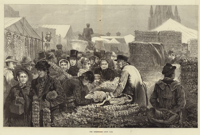 Targi Cebulowe w Birmingham (grawerowanie) autorstwa Edwin Buckman