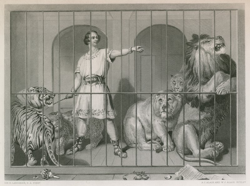 Van Amburgh i lwy autorstwa Edwin Landseer