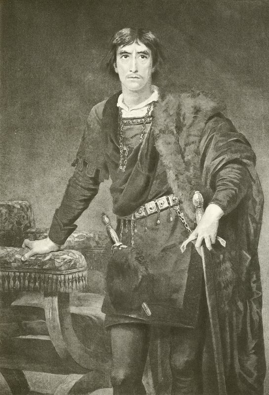 Pan Henry Irving jako Hamlet (wklęsłodruk) autorstwa Edwin Longsden Long