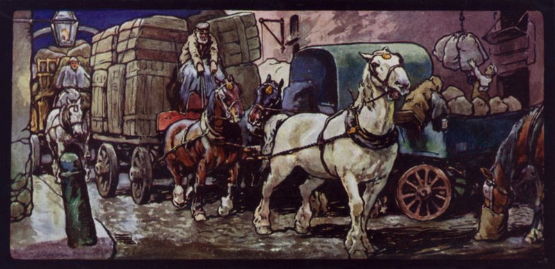 Konie Clydesdale w pracy autorstwa Edwin Noble