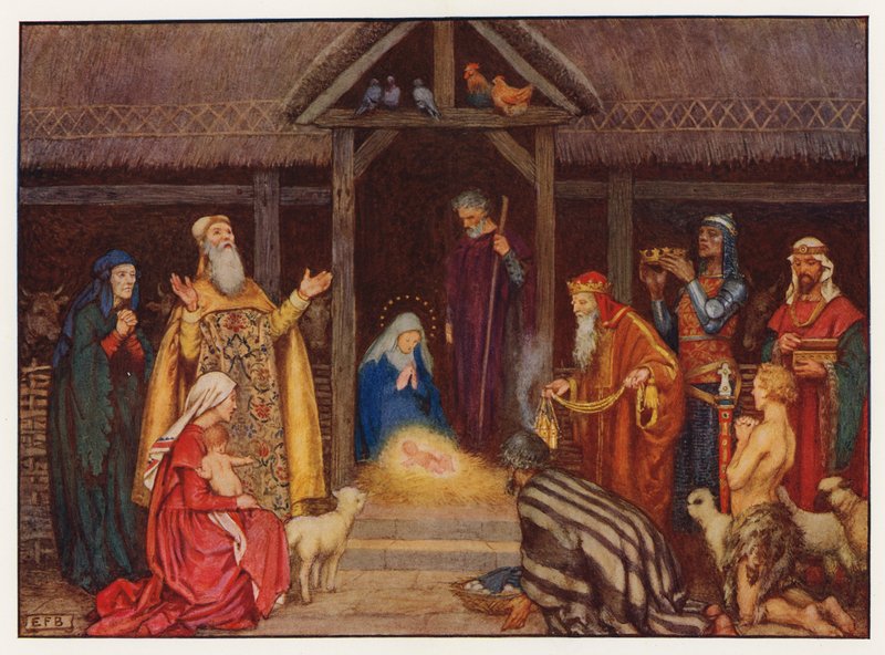 Kolędy: Narodzenia (kolor lito) autorstwa Eleanor Fortescue Brickdale