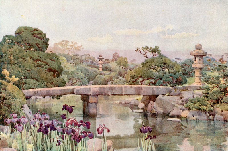Satake Garden, Tokio (czarna lito) autorstwa Ella Du Cane