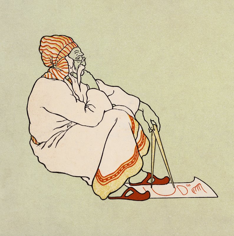 Arka Noego: Projektant (kolorowa litografia) autorstwa Elmer Boyd Smith