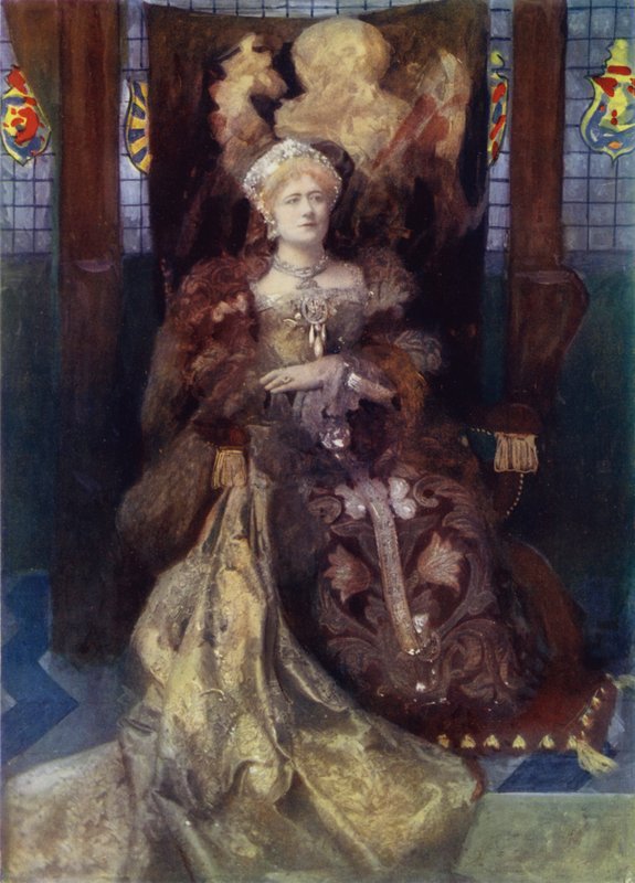 Panna Ellen Terry w Henryku VIII (kolorowe zdjęcie) autorstwa English Photographer