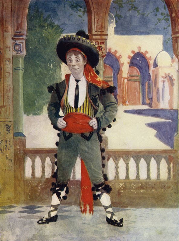 Pan Edmund Payne w The Toreador (kolorowe zdjęcie) autorstwa English Photographer