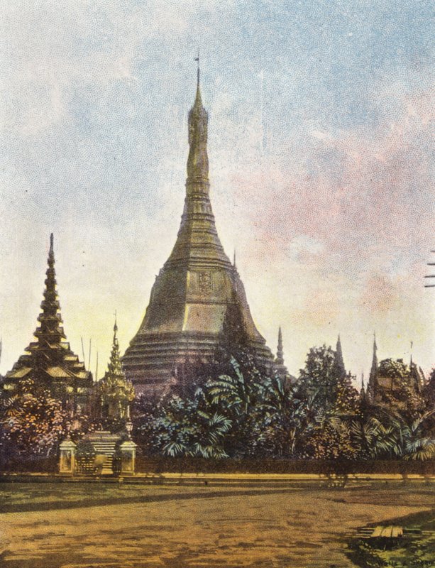 Birma: Pagoda Sule, Rangun (zdjęcie kolorowe) autorstwa English Photographer